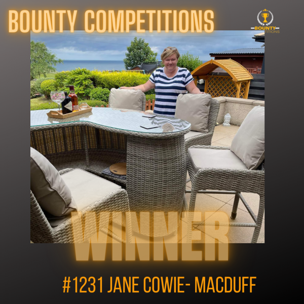 Won the Grey Rattan Bar Set with 4 Bar Stools!!