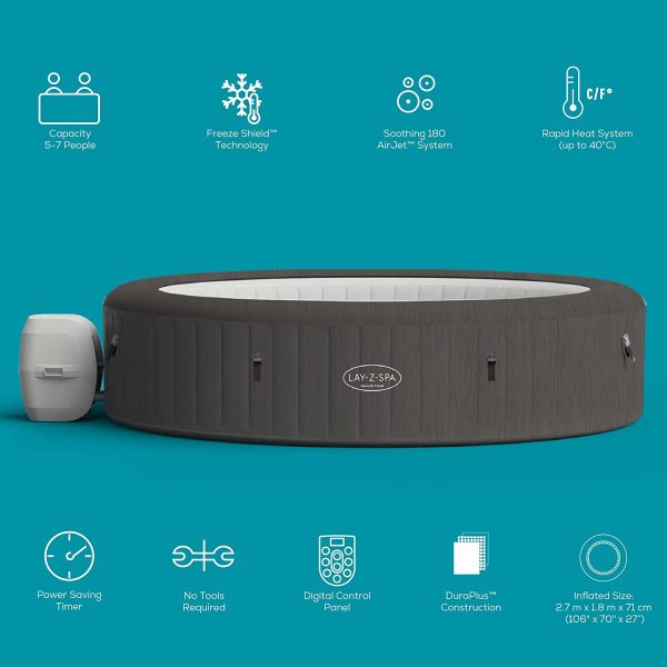Lay-Z-Spa Mauritius Inflatable Hot Tub 5-7 person (DRAWN 03.08.2022)
