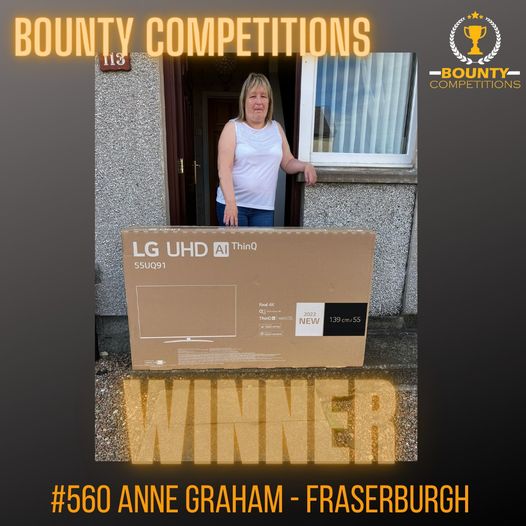 Won the LG 55UQ91006LA 55″ Smart 4K Ultra HD TV #2!!