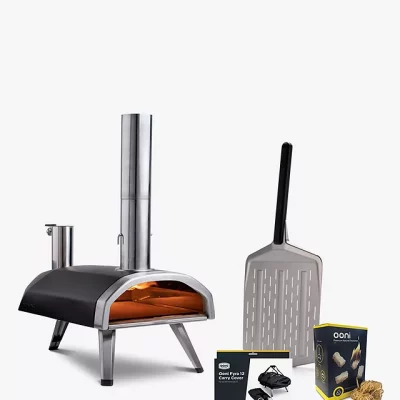 Ooni Fyra 12 Portable Outdoor Pizza Oven, Firelighters, Pizza Peel & Carry Cover (DRAWN 05.08.22)