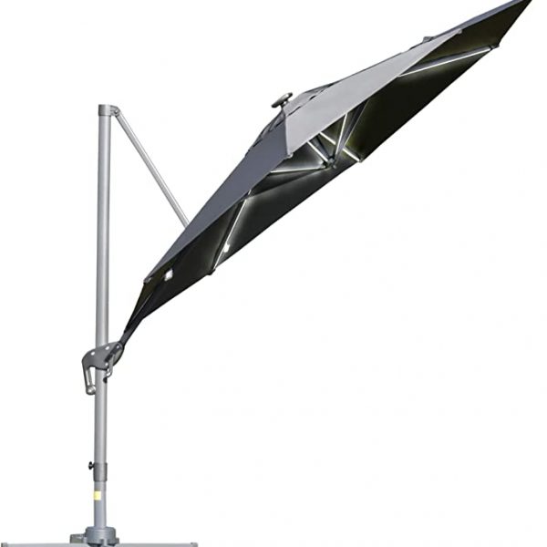 3m Cantilever Roma Parasol with LED Solar Light (DRAWN 12.08.22)