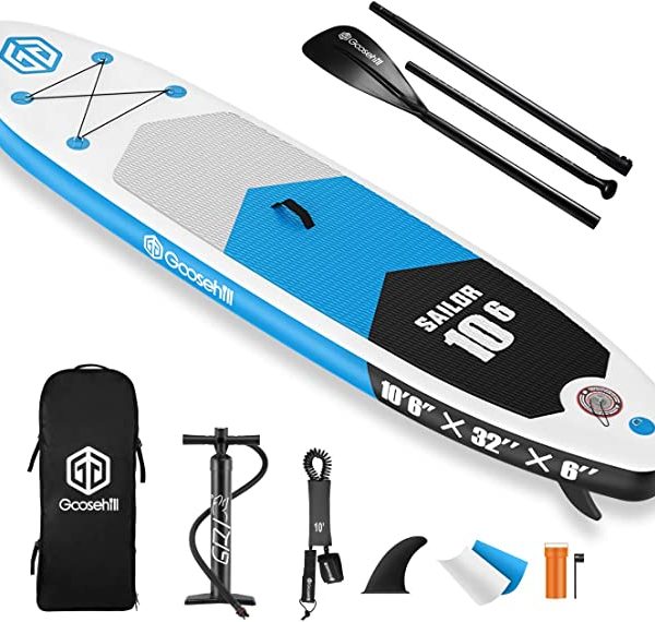 Goosehill Inflatable Stand Up Paddle Board, Premium SUP Package, 10' Long 32