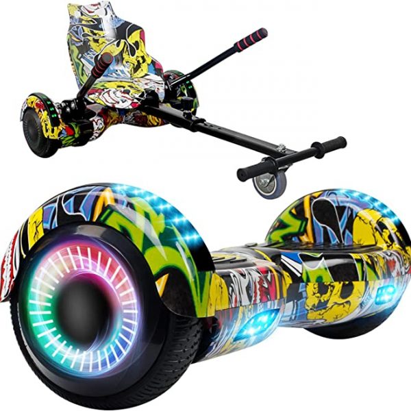 Hoverboard with Hoverkart & Bluetooth and LED Lights  (DRAWN 26.08.22)