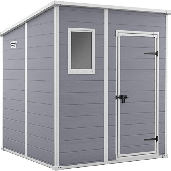 Keter Manor Pent Garden Storage Shed 6ft x 6ft - Grey #2 (DRAWN 26.09.22)