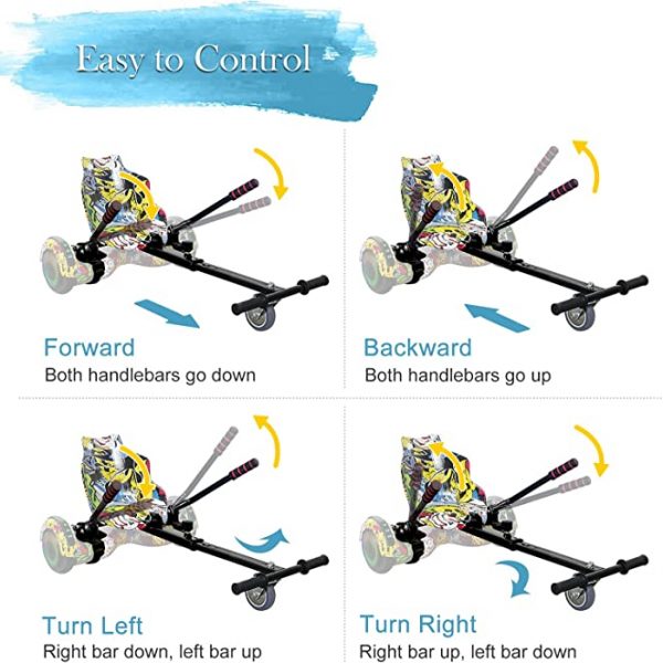 Hoverboard with Hoverkart & Bluetooth and LED Lights  (DRAWN 26.08.22)