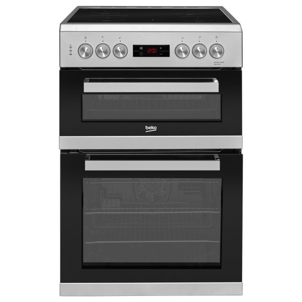 Beko 60cm Double Oven Electric Cooker - Silver (DRAWN 12.08.22)