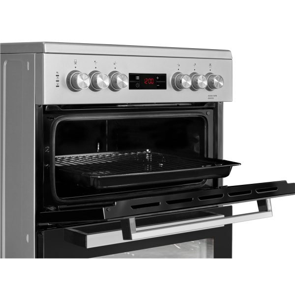 Beko 60cm Double Oven Electric Cooker - Silver (DRAWN 12.08.22)