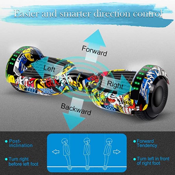 Hoverboard with Hoverkart & Bluetooth and LED Lights  (DRAWN 26.08.22)