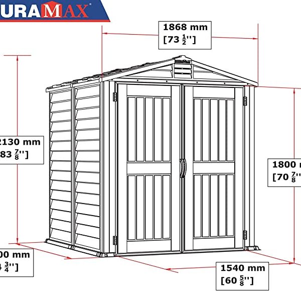 Duramax StoreMate 6′ x 6′ Plastic Garden Shed with Floor & Window #2 (DRAWN 19.08.22)