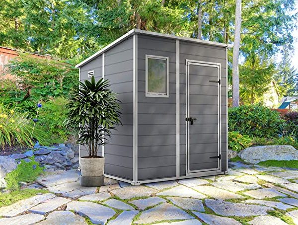 Keter Manor Pent Garden Storage Shed 6ft x 6ft - Grey #2 (DRAWN 26.09.22)