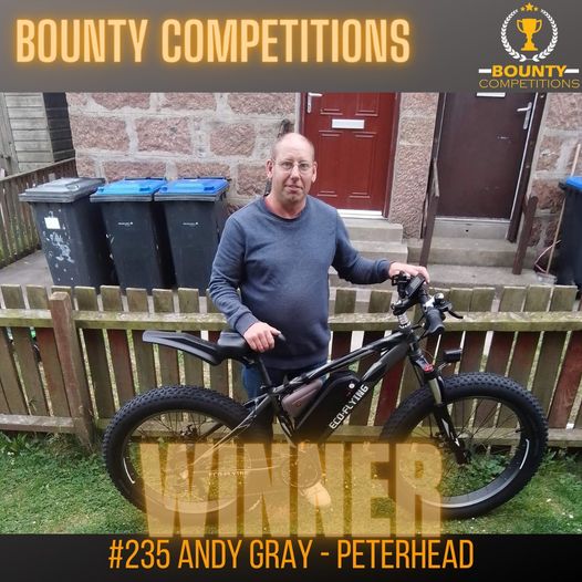 Won the Fat Tire Electric Bike – Grey!!!