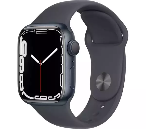 APPLE Watch Series 7 - Midnight Aluminium with Midnight Sports Band, 41 mm (DRAWN 17/08/22)