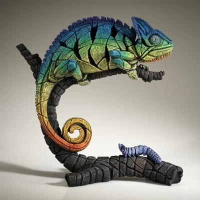 Edge Sculpture Chameleon (Rainbow Blue) by Matt Buckley (DRAWN 17.08.22)