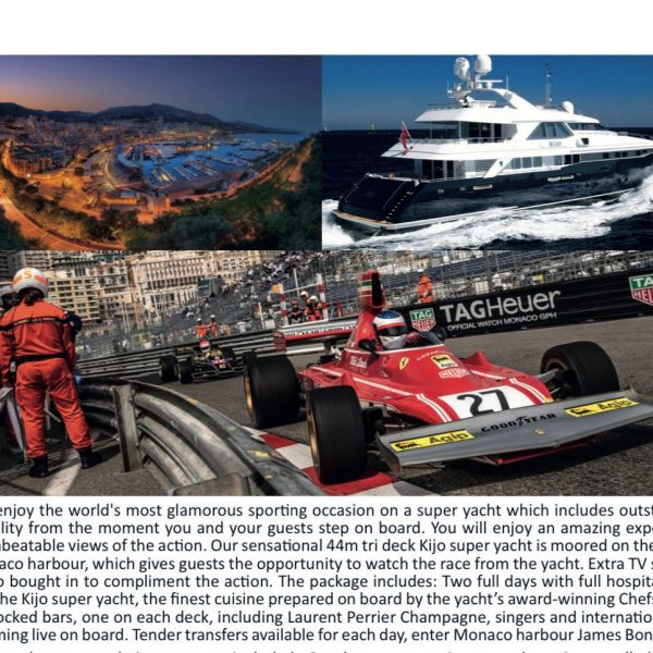 Monaco F1 2023 SUPER YACHT Full Hospitality Package (DRAWN 16.09.22)