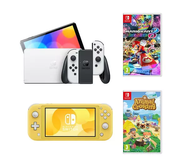 Yellow nintendo switch hot sale with animal crossing