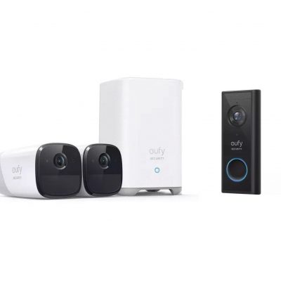 Eufy 2K Video Doorbell and Security Camera Bundle (DRAWN 23.09.22)