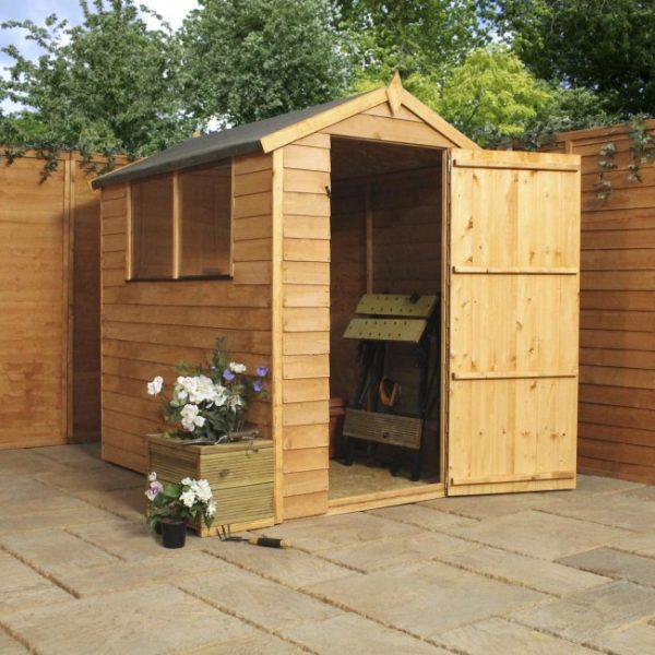 Mercia 6 x 4ft Wooden Overlap Apex Shed (DRAWN 16.09.22)