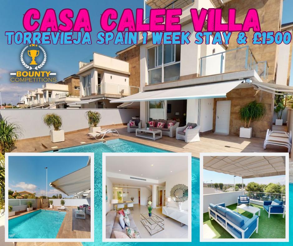 1 WEEK STAY AT CASA CALEE VILLA - TORREVIEJA & £1500 ☀️2025