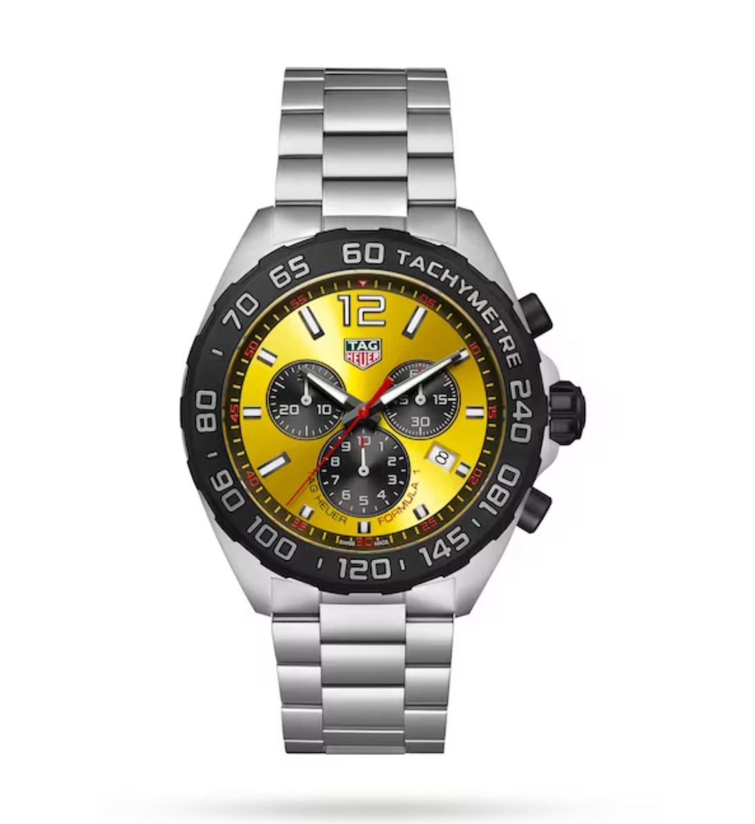 TAG Heuer Formula 1 Quartz Chronograph 200M 43mm Mens Watch Yellow