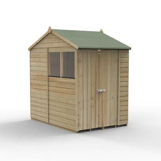 7' x 5' Beckwood Double Door Reverse Apex Wooden Shed