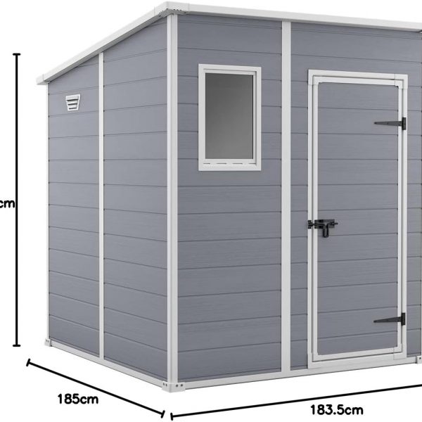 Keter Manor Pent Garden Storage Shed 6 x 6ft