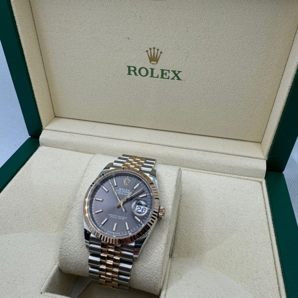 Rolex Ladies Datejust 36 Oyster, 36 mm, Oystersteel and Everose gold ⌚