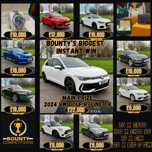 😎BOUNTY'S BIGGEST INSTANT WIN - MAIN PRIZE VW GOLF R-LINE (163 INSTANT WINS) 😎