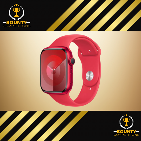 Won APPLE Watch Series 9 – 45 mm RED Aluminium Case with RED Sport Band, M/L⌚