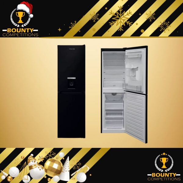 Won ❄️ HOTPOINT Black Frost Free AQUA 50/50 Fridge/Freezer ❄️