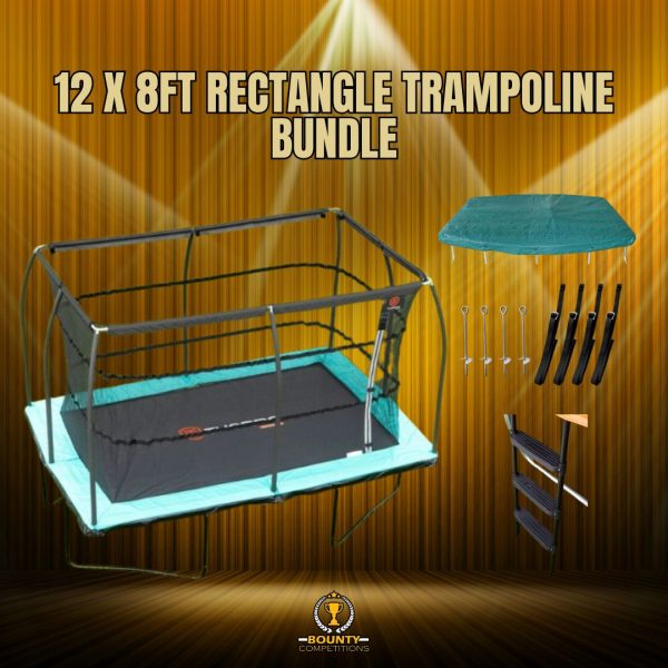 Won 🦘 12 x 8ft Rectangle Trampoline Bundle 🦘