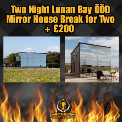 ☀️ Two Night Lunan Bay ÖÖD Mirror House Break for Two + £200 ☀️