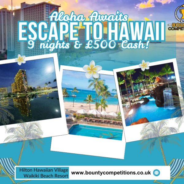 🌴9 Night Hawaiian Escape for 2 & £500🌴