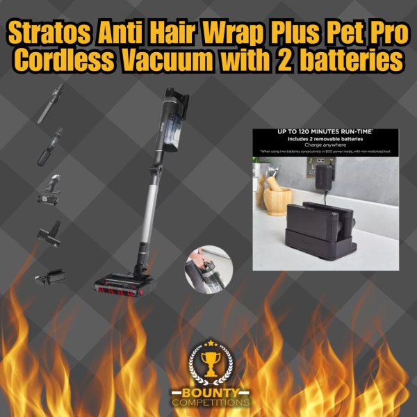 Won 🧹 Shark Stratos Anti Hair Wrap Plus Pet Pro Cordless Vacuum with 2 batteries 🧹