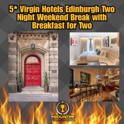 🌟 5* Virgin Hotels Edinburgh Two Night Weekend Break with Breakfast for Two 🌟