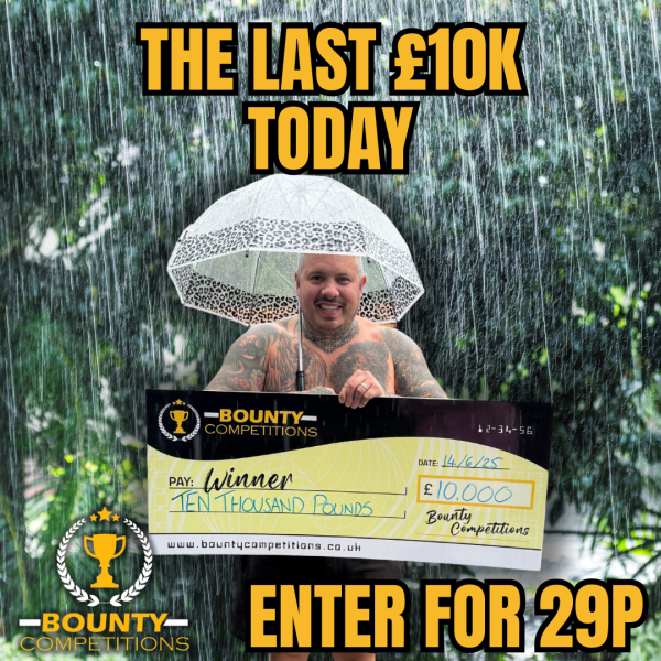Won 🔴SATURDAY £10K – ENTER FOR 29P #4