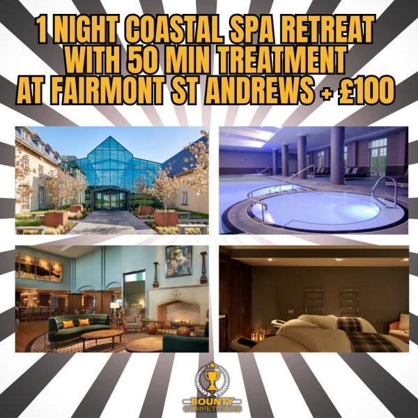 🫧 1 Night Coastal Spa Retreat With 50 Min Treatment at Fairmont St Andrews 🫧