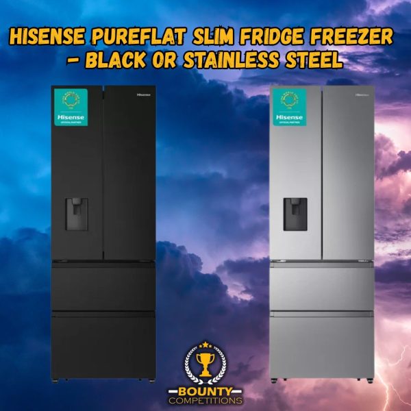 ❄️ HISENSE PureFlat Slim Fridge Freezer - Black or Stainless Steel ❄️