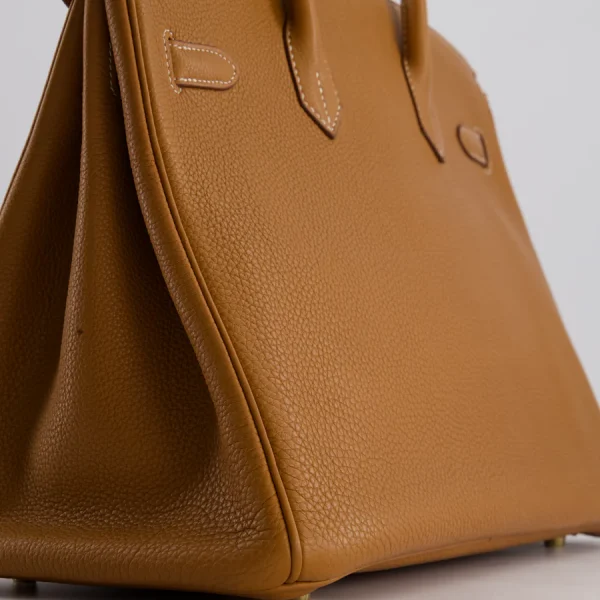 HERMÈS BIRKIN RETOURNE 35CM BAG IN GOLD TOGO LEATHER WITH GOLD HARDWARE