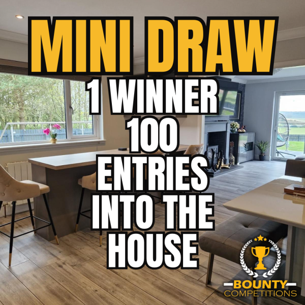 Won 🔴MINI DRAW – 1 WINNER – 100 ENTRIES INTO THE HOUSE COMP #14