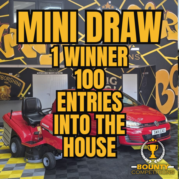 Won 🔴MINI DRAW – 1 WINNER – 100 ENTRIES INTO THE HOUSE COMP #43