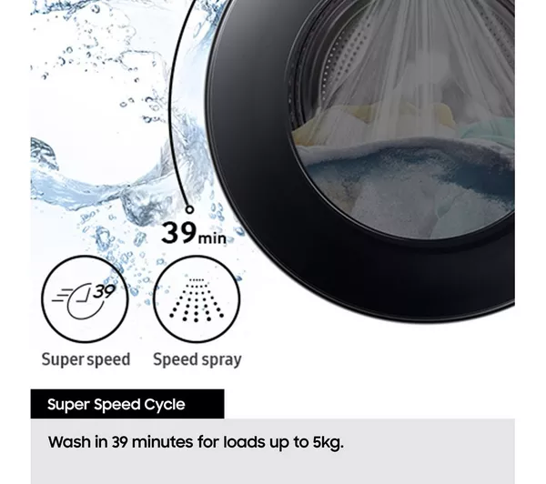 👚 SAMSUNG Series 5 AI Energy WiFi-enabled 9 kg Washer Dryer - White OR Black 👚