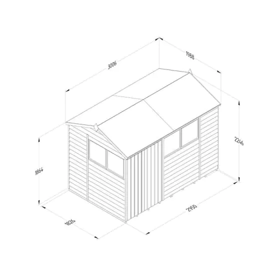 10' x 6' Forest Wooden Shed