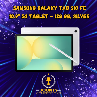 SAMSUNG Galaxy Tab S10 FE 10.9" 5G Tablet - 128 GB, Silver💻