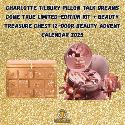 🌟 CHARLOTTE TILBURY Pillow Talk Dreams Come True Limited-Edition Kit + Beauty Treasure Chest 12-Door Beauty Advent Calendar 2025 🌟