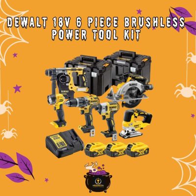 🔨 DeWalt 18V 6 Piece Brushless Power Tool Kit with 3x 5.0Ah Batteries 🔨