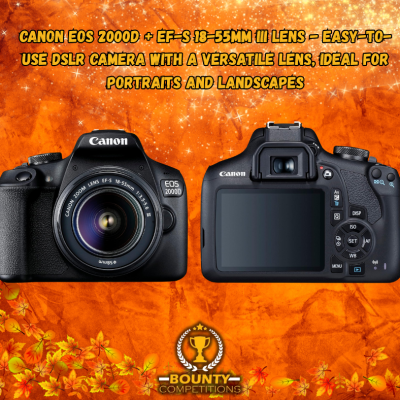 Canon EOS 2000D + EF-S 18-55mm III Lens Camera📸