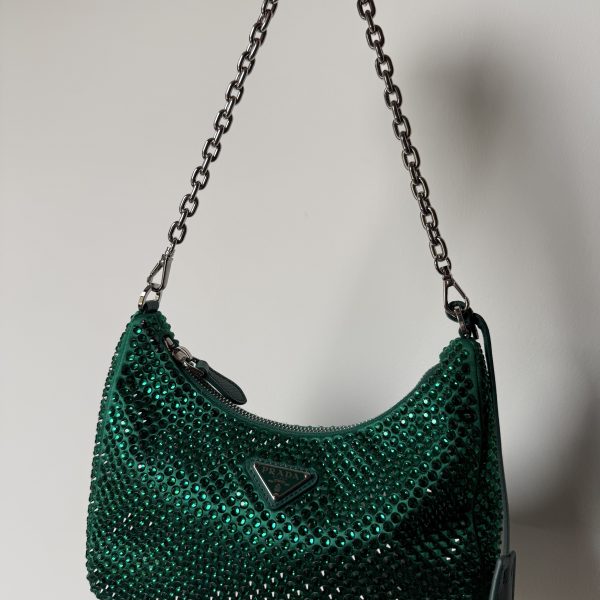 Prada Re-Edition 2005 Satin Bag with Crystals
