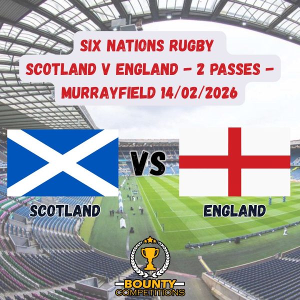 Won 🏉🔴 SCOTLAND V ENGLAND SIX NATIONS 2 PASSES – MURRAYFIELD 14/02/2026 + HOTEL STAY + £200 🏉