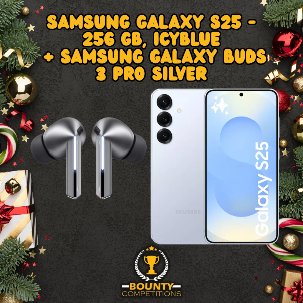 Won Samsung Galaxy S25 – 256 GB, Icyblue + Samsung Galaxy Buds3 Pro Silver📱🎧