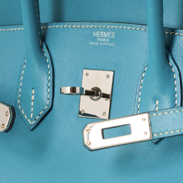 HERMÈS BLUE JEAN SWIFT BIRKIN 25 BAG